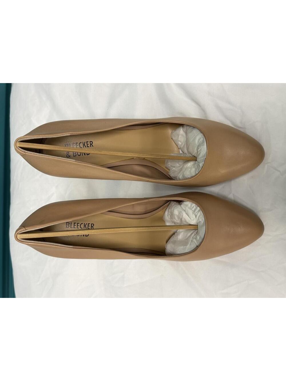 Bleecker & Bond Nude Leather Pointed Toe Heels sz 8